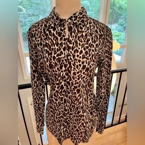J. Crew The Perfect Shirt in Leopard